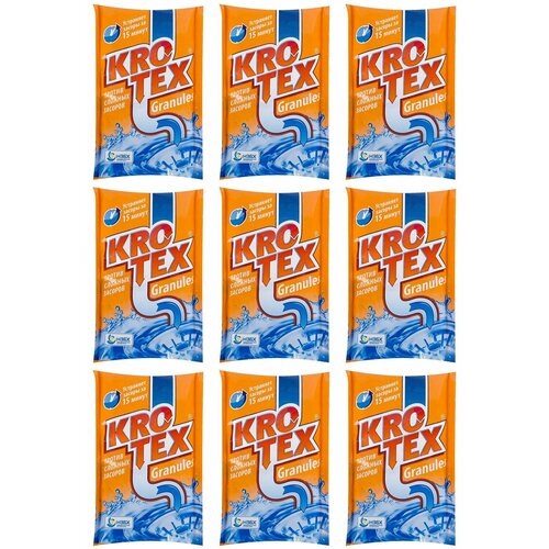 Krotex Средство для прочистки труб Granules, 90 г, 9 шт
