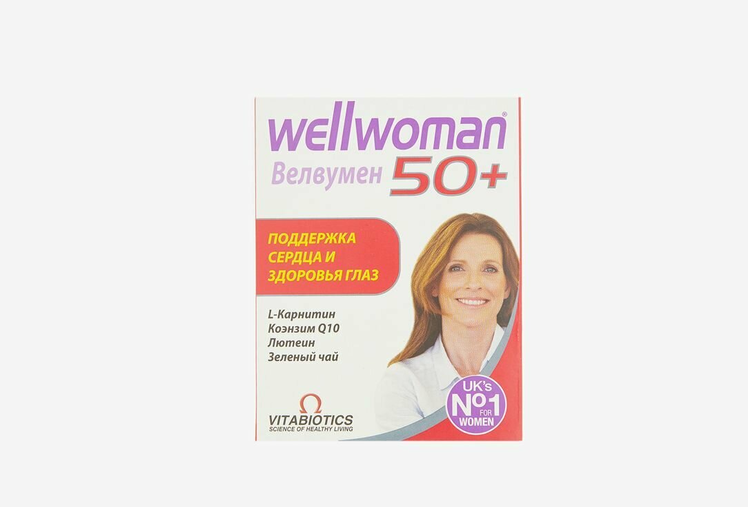 Комплекс витаминов для женского здоровья VITABIOTICS Wellwoman 50+ Витамины С, В3 в таблетках