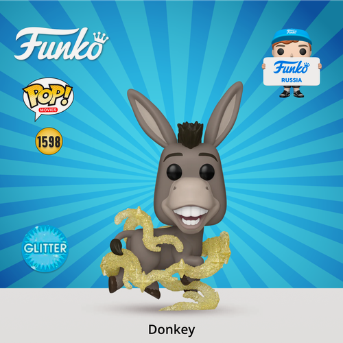Изображение товара Фигурка Funko POP! Movies Shrek DW 30th Donkey (Glitter) (1598) 81172
