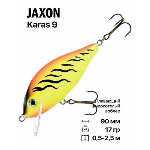 Воблер Jaxon Karas 9 F, 90 мм, 17 гр, #TR