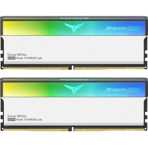Оперативная память 32Gb DDR5 6400MHz Team T-Force XTREEM ARGB White FFAD532G6400HC32ADC01 2x16Gb KIT 15090₽