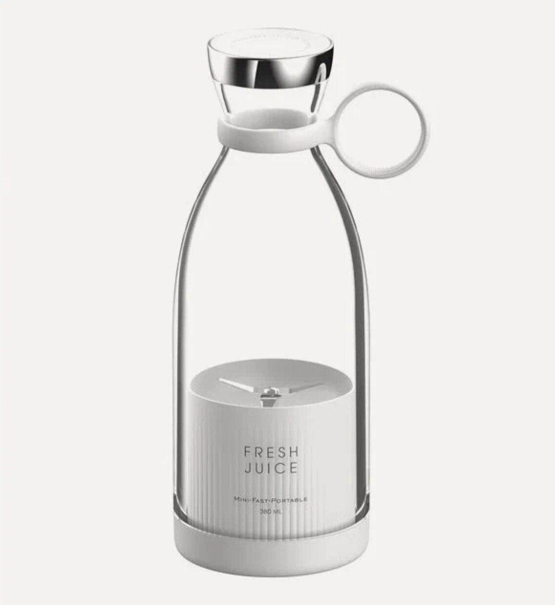 Портативный блендер Fresh Juice, для смузи, коктейлей и пюре, 350 мл, магнитный, белый