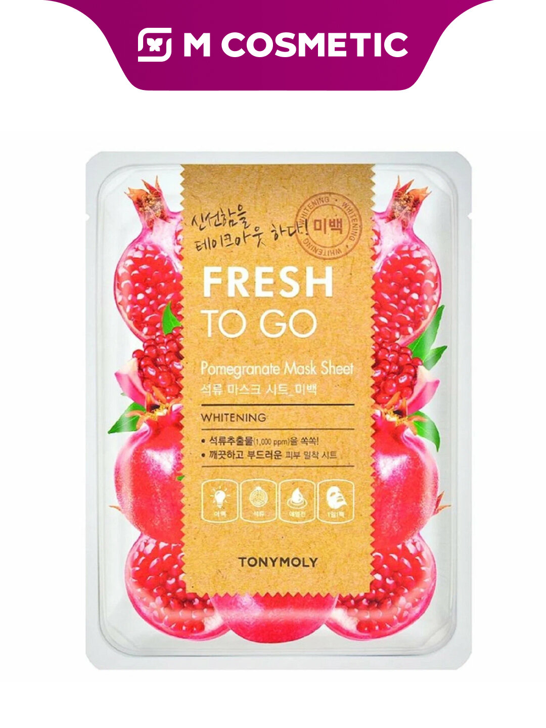 Маска TONY MOLY "Fresh To Go", для лица, с экстрактом граната