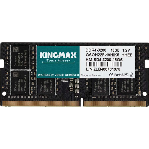   16Gb DDR4 3200MHz Kingmax SO-DIMM (KM-SD4-3200-16GS)