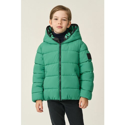 Куртка Baon, демисезон/зима, карманы, капюшон, утепленная, размер 128, зеленый