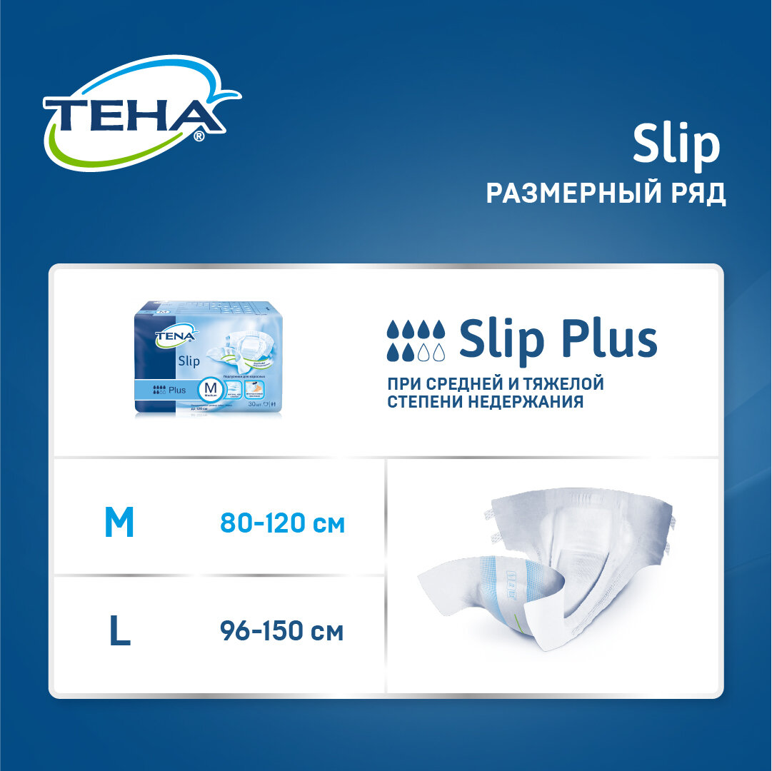 Подгузники Tena Slip Plus, S дышащие, обхват талии 60-80 см, 30 шт. - фото №9