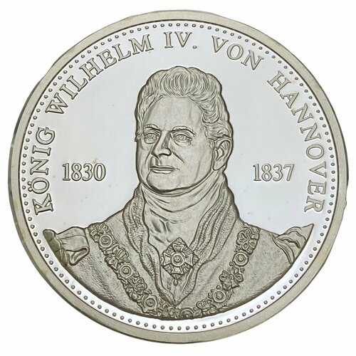 Германия, настольная памятная медаль Короли Германии. Вильгельм IV (Гановер) 1995 г. клуб нумизмат монета талер ганновера 1840 года серебро эрнст август