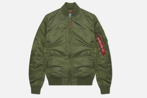 Бомбер  ALPHA INDUSTRIES, размер S, зеленый