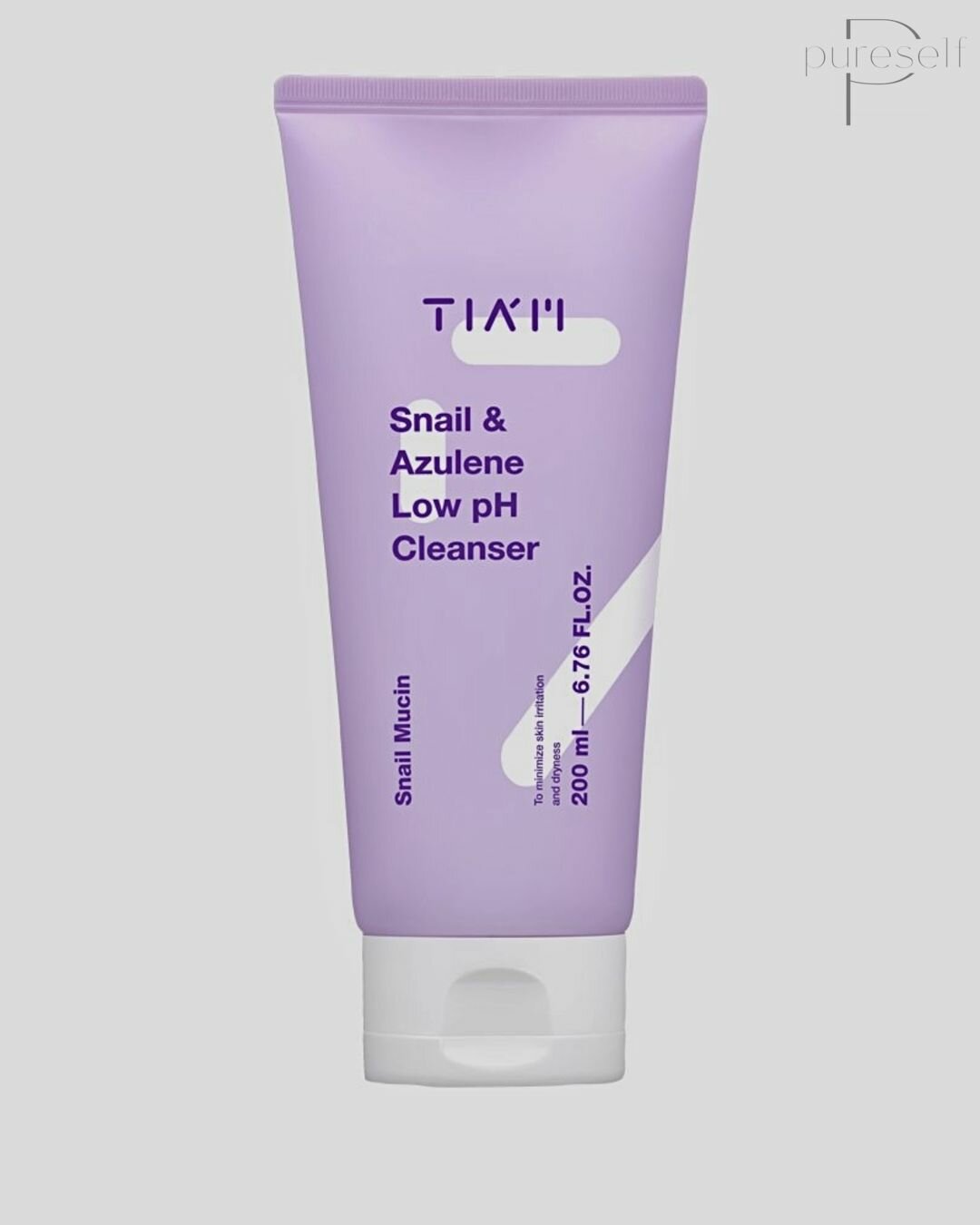 TIAM Snail & Azulene Low pH Cleanser / Мягкий успокаивающий гель для умывания с муцином улитки и азуленом