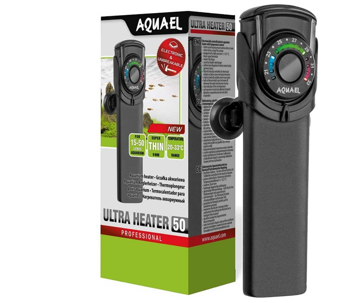 Нагреватель для аквариума Aquael ultra heater 16.3см 50вт 15-50л 115512