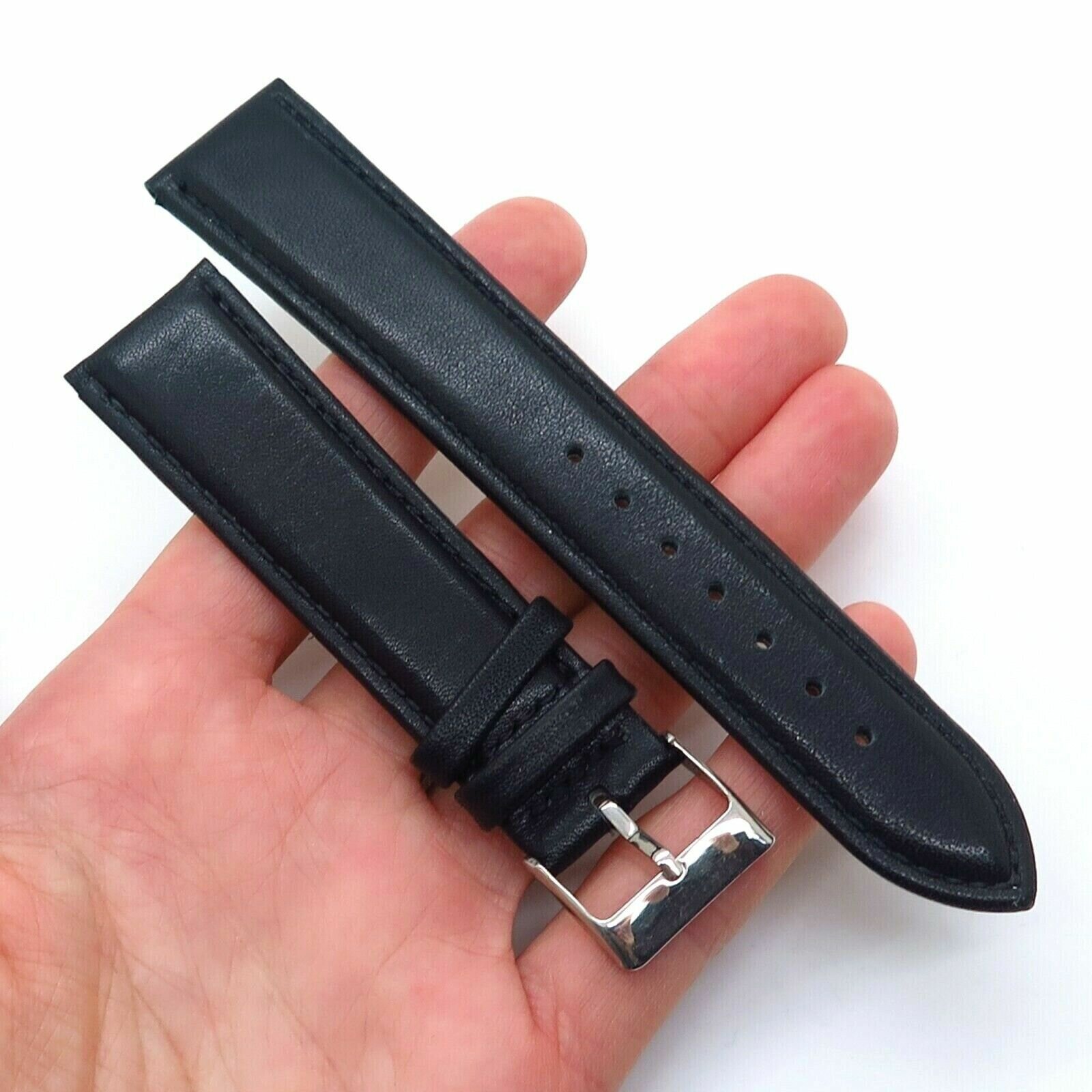 Ремешок KIJUA, фактура гладкая, матовая, размер 22, черный — фото 1