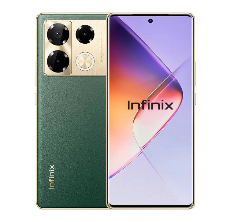 Смартфон INFINIX NOTE 40 Pro 12Гб 256Гб Vintage Green 6.78", AMOLED, 2436*1080, 2*2.2+6*2.0ГГц, 108+2+2Мп, 32Мп, 4G, NFC, 5000мАч, And 14