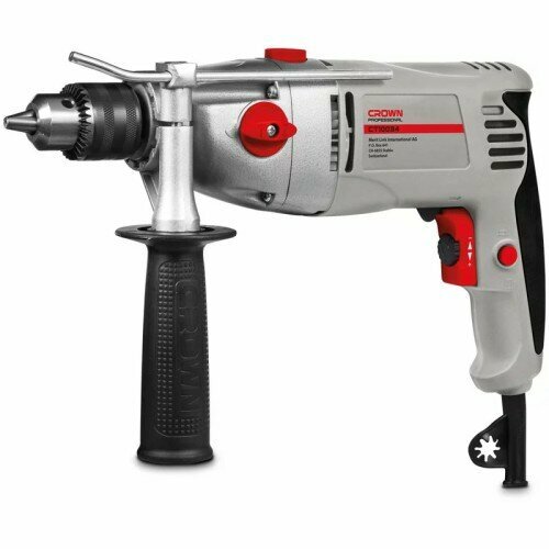 Дрель ударная сетевая Crown CT10034 серый