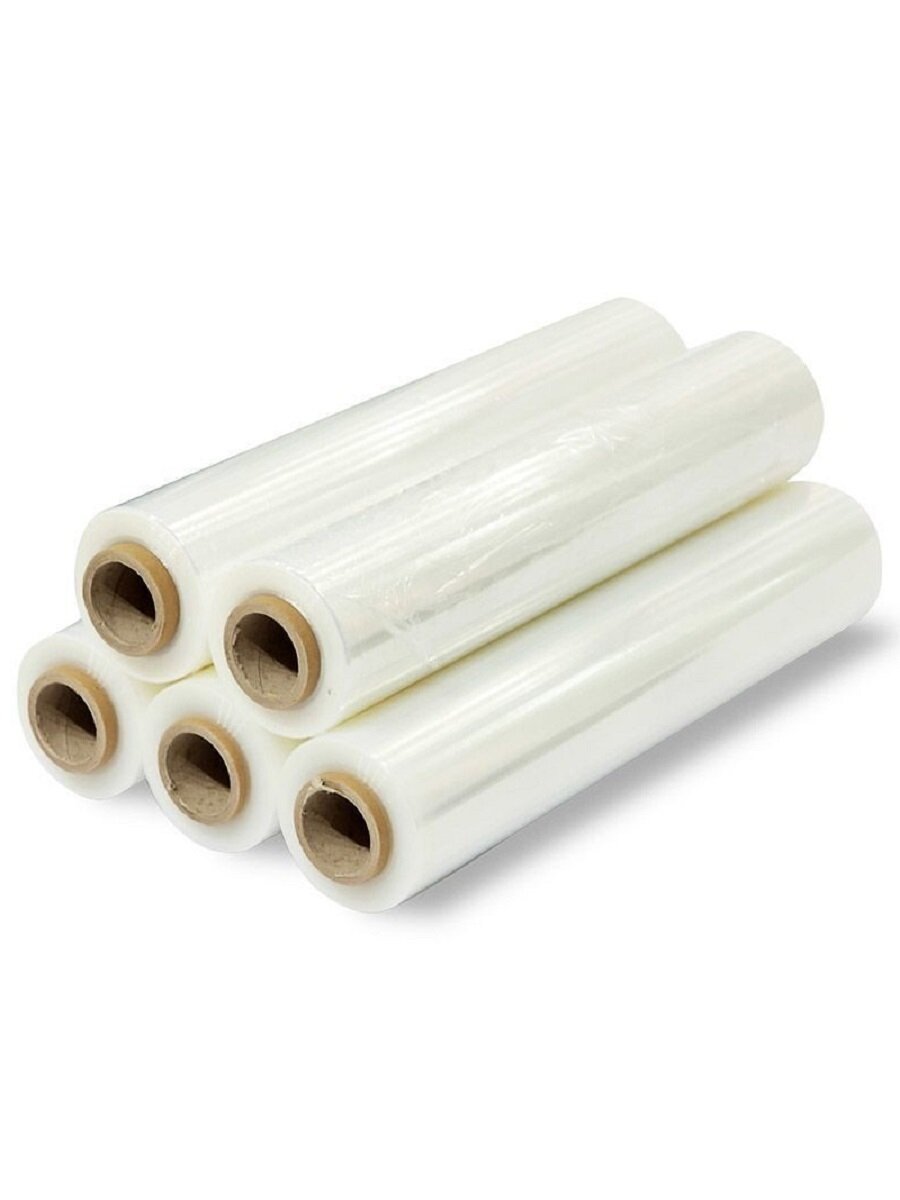 Стрейч плёнка 5 штук, прочная, багажная, защитная 500мм x 300м x 20 мкм