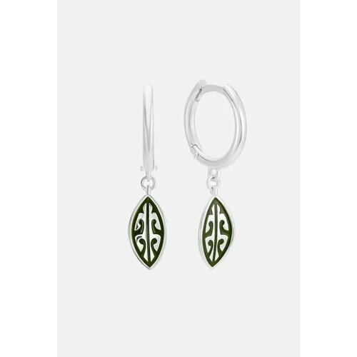 Серьги с подвесками Nana, серебро, 925 проба, , зеленый