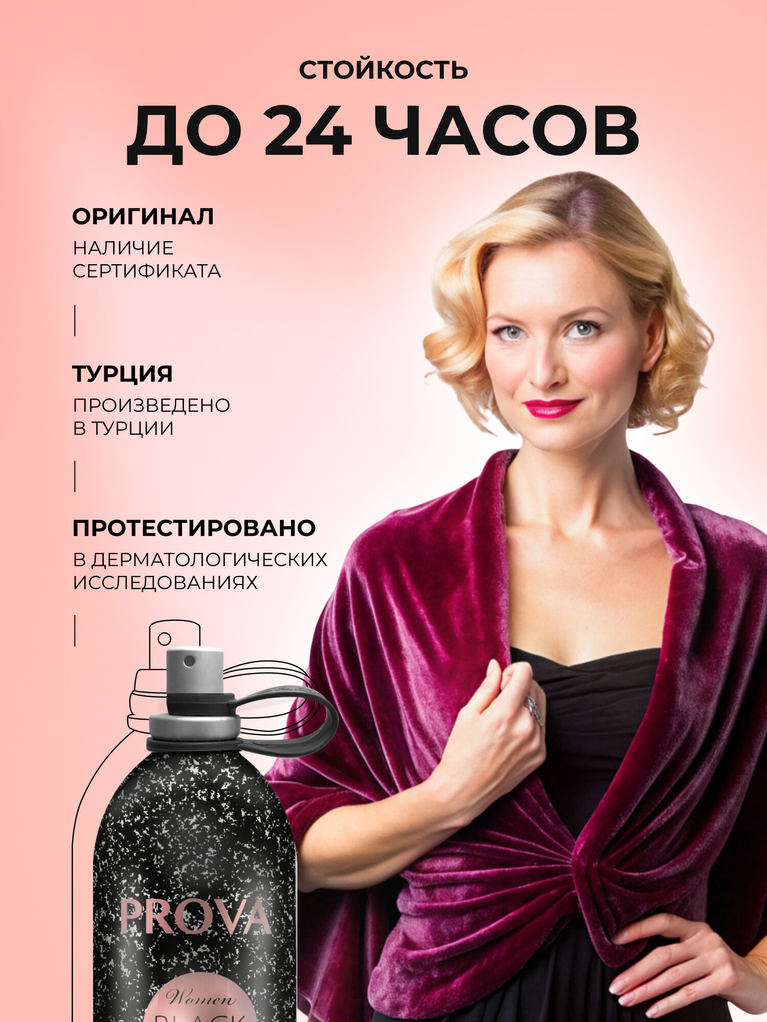 Духи PROVA Black Opium YSL, женские стойкие, цветочно-фруктовые объемом 120 мл — фото 1