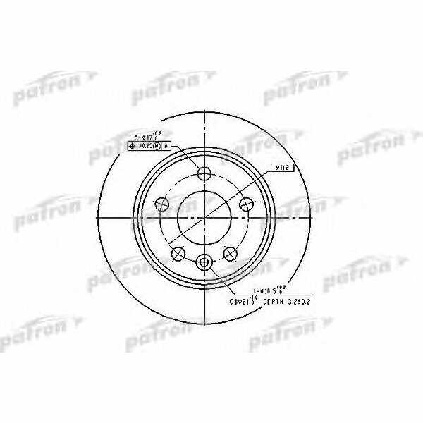 Тормозной диск Patron - фото №1