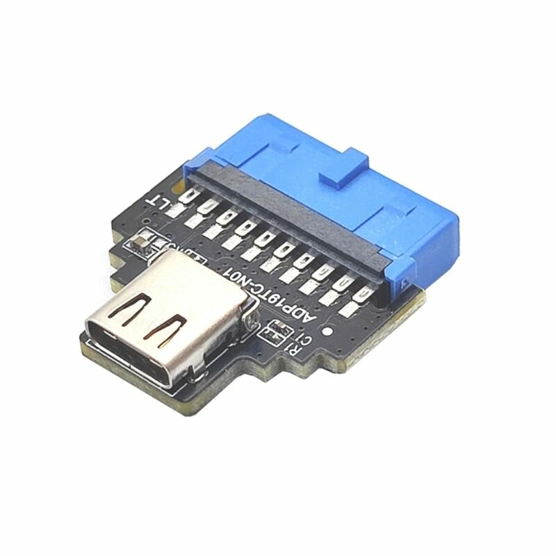 Адаптер USB3.2 19-контактный IDC к гнездовому выходу Type-c 19-контактный преобразователь разъема Порт TYPE-C
