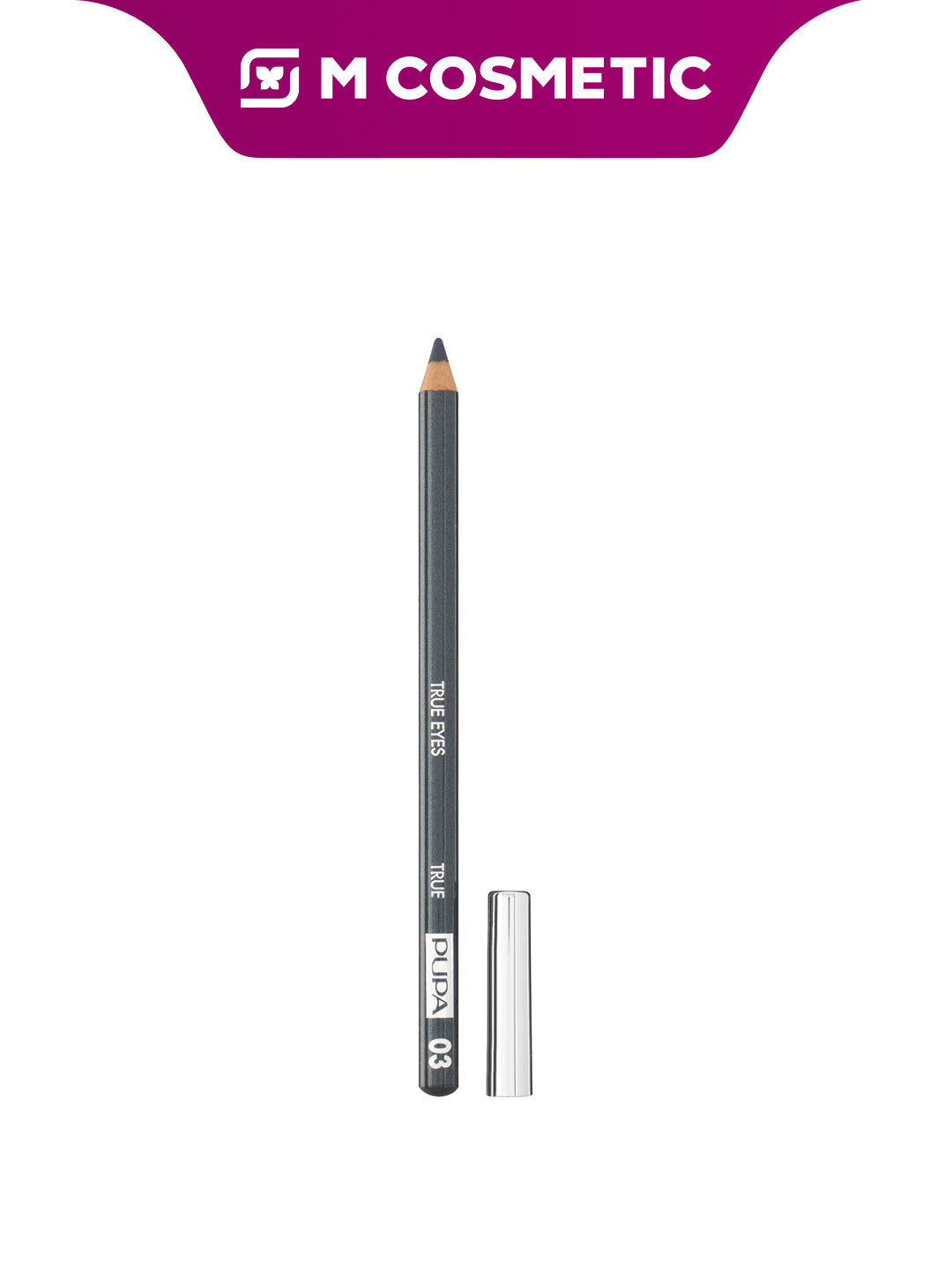Карандаш для век Pupa True Eyes 03, металлический финиш, стойкость до 10 ч, 1.4 г