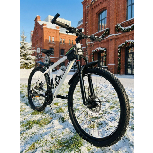 Горный взрослый велосипед GROM 27.5 дюймов / городской мужской и женский велик для прогулки / белый