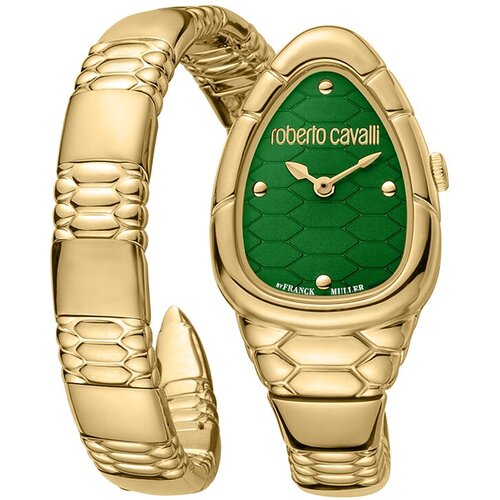 Наручные часы Roberto Cavalli by Franck Muller, зеленый, золотой