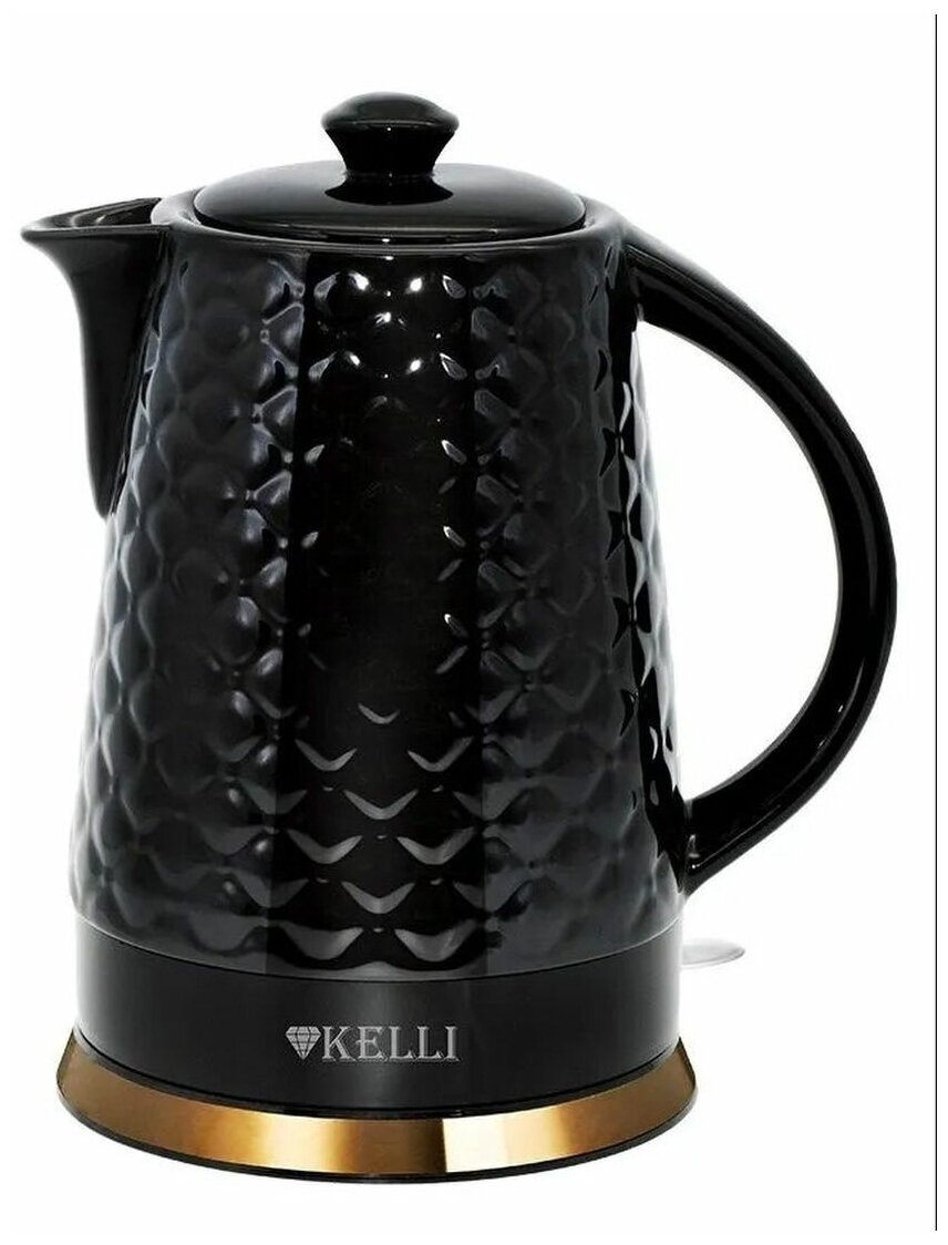 Чайник Kelli KL-1340 керамич., 1,8л черный