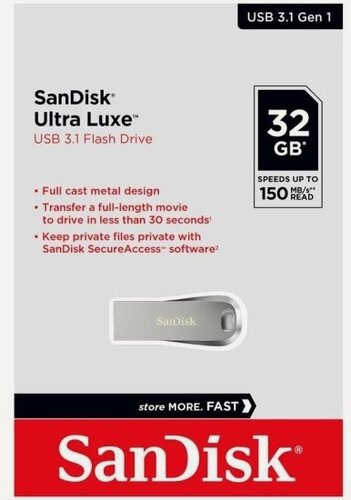 Изображение товара USB флешка Sandisk 32Gb Ultra Luxe USB 3.1 Gen 1 (150/25 Mb/s)