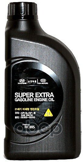 Hyundai-KIA Масло Моторное Super Extra Gasoline 5W-30 Полусинтетическое 1 Л