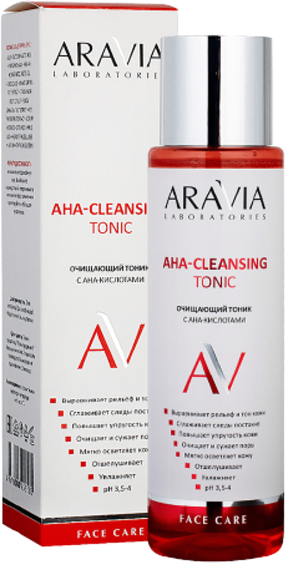 Aravia Laboratories Тоник очищающий с AHA-кислотами AHA-Cleansing Tonic 250 мл 1 шт