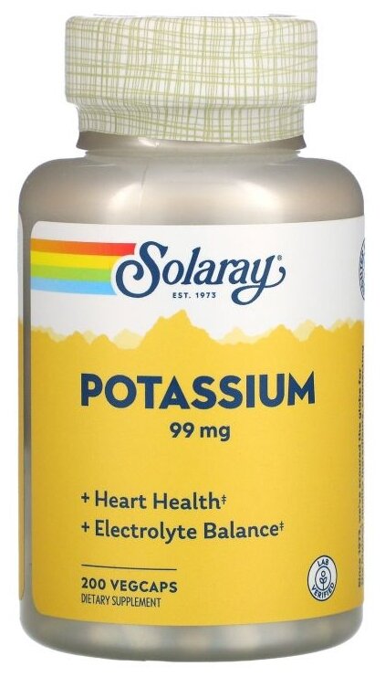 Капсулы Solaray Potassium