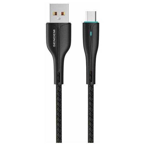 Кабель USB-микро USB 2м, 5А. чёрный кабель / Быстрая зарядка