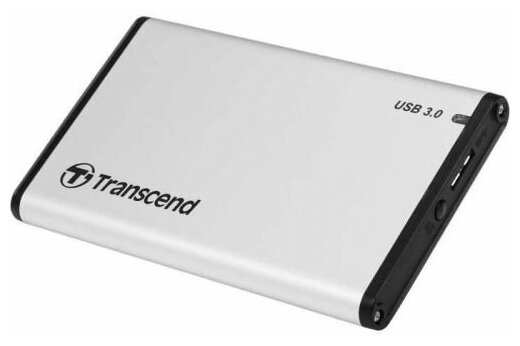 Внешний корпус для HDD SATA 2.5” Transcend TS0GSJ25S3 USB3.0 серебристый