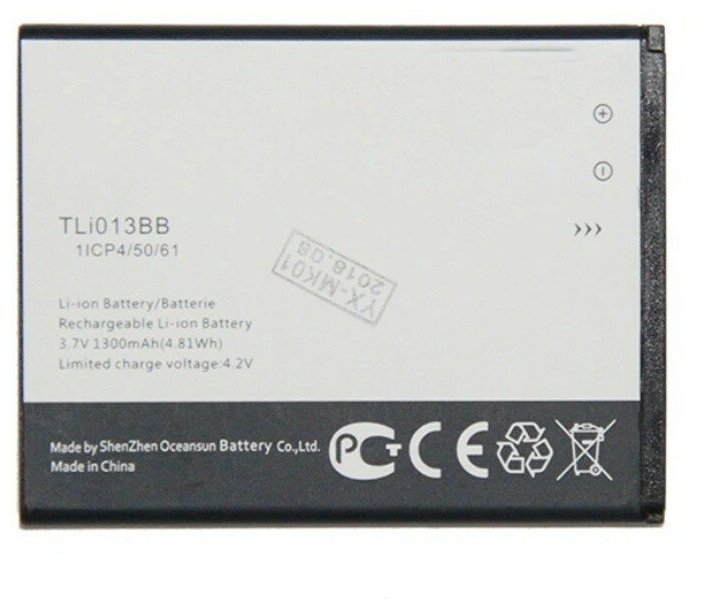 Аккумулятор для телефона Alcatel TLi014A1/TLi013BB ( OT-4010D/OT-4013D/OT-4027D/OT-4030D/OT-4035D/OT-5020D/МТС 960 )
