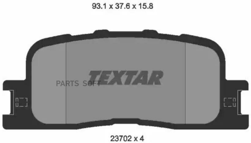 TEXTAR 2370201 Колодки тормозные дисковые задн TOYOTA: CAMRY 01-