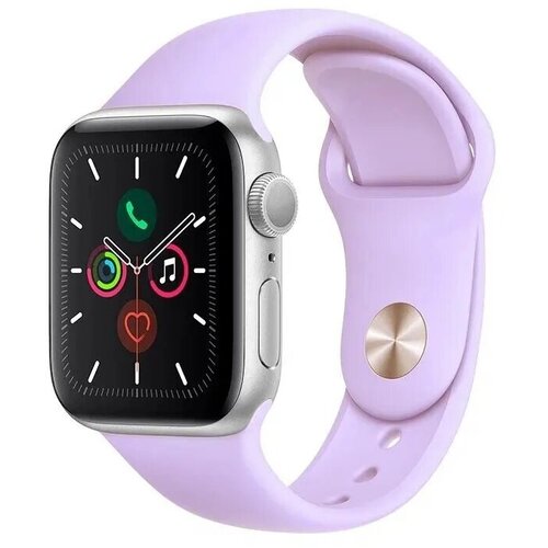 Ремешок SPORT для Apple Watch 38/40 мм, силикон, светло фиолетовый