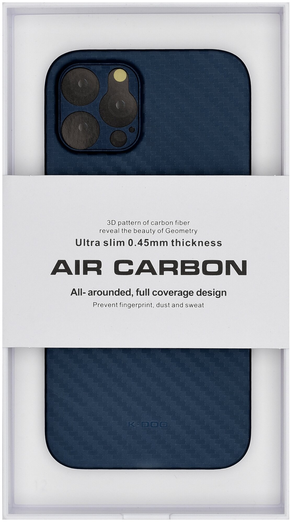 Чехол для iPhone 12 Pro AIR Carbon-Синий