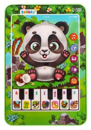 Развивающая игрушка Zabiaka Музыкальный планшет Панда, 7044542, разноцветный