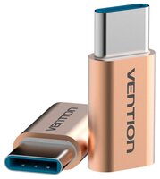 Переходник Vention USB Type-C - microUSB (VAS-S10) золотой