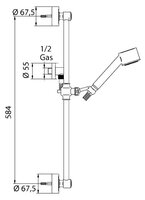 Душевой набор (гарнитур) BANDINI Giob 745720SS30