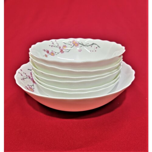 Набор стеклокерамика салатников 7ПР сакура (1) TORIX