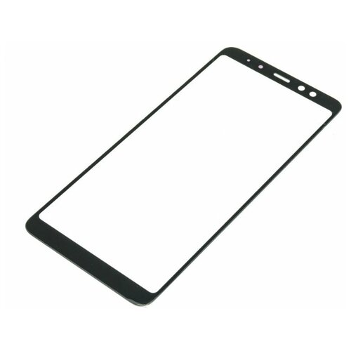 Стекло модуля для Samsung A730 Galaxy A8+ (2018) черный, AA