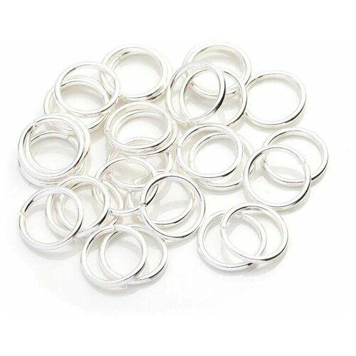 Кольца Соединительные Одинарные 8х0,8 мм, цвет: Серебро, 46 г (500 шт) лидер продаж 2 уровневая стойка органайзер вращающиеся украшения для серег ожерелья кольца
