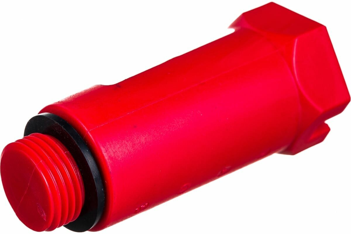 Монтажная заглушка Uni-Fitt Н 1/2", с прокладкой, красная 608R2000 - фотография № 3
