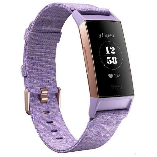 Умный браслет Fitbit Charge 3 Special Edition NFC lavender wovenrose gold aluminum 1599000₽