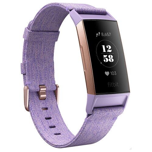 Умный браслет Fitbit Charge 3 Special Edition NFC, lavender woven/rose gold aluminum