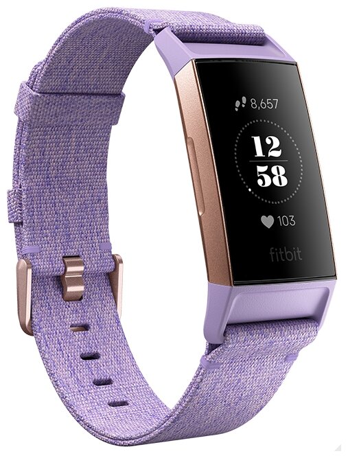 Умный браслет Fitbit Charge 3 Special Edition NFC, lavender woven/rose gold aluminum