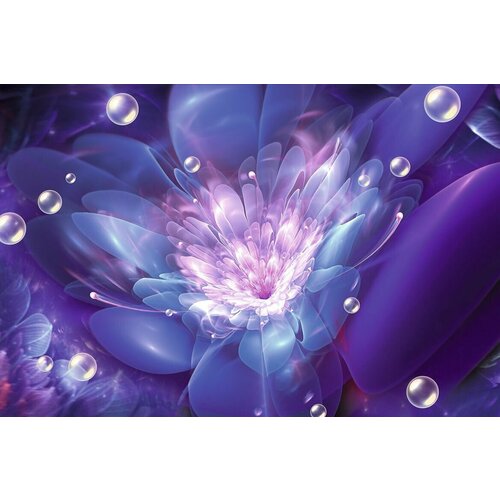 Фотопанно виниловые тисненые на флизелиновой основе П 030 Фантастический цветок 150х100см