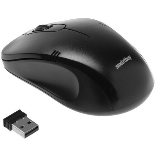 Мышь Smartbuy ONE 358AG-K, беспроводная, оптическая, 1200 dpi, USB, 2xAAA, черная комплект 5 штук мышь компьютерная smartbuy one 358ag k wls черная sbm 358ag k 100