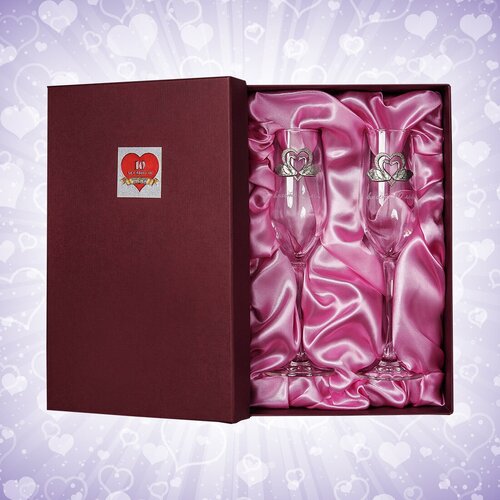 Набор фужеров для шампанского 10 лет в любви