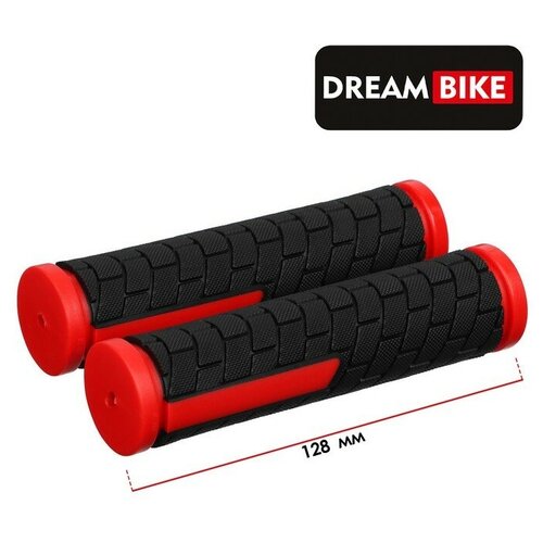 Dream Bike Грипсы Dream Bike, 128 мм, цвет чёрный/красный